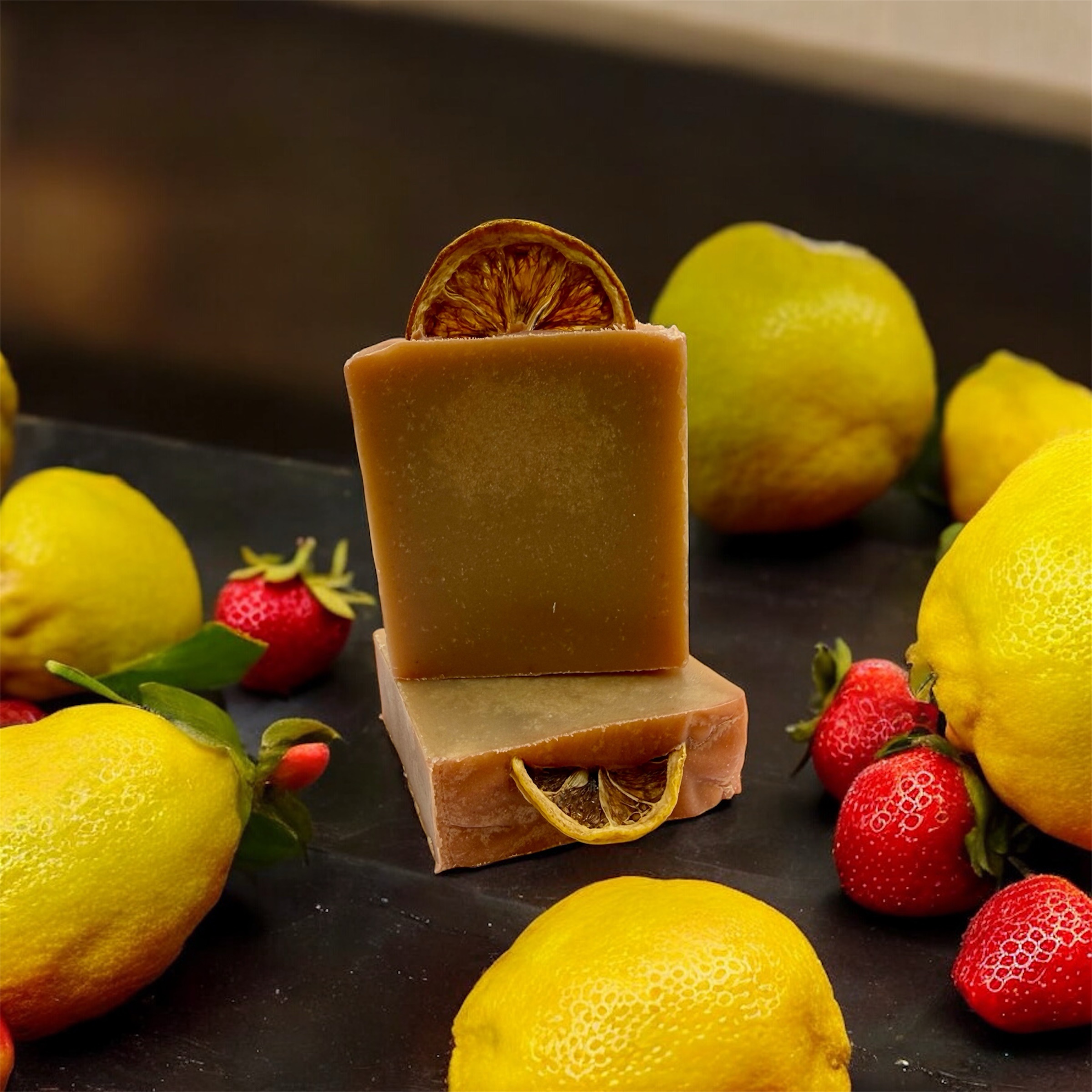 LEMON-KISSED STRAWBERRY SOAP